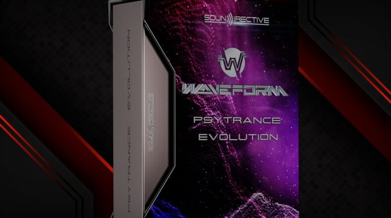 Box art: Waveform – Psytrance Evolution by SoundDirective, artist psytrance sample pack with presets for progressive/full-on.